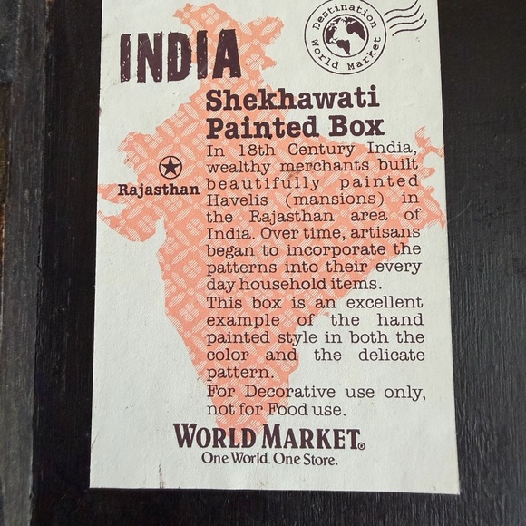 Cost Plus World Market Shekhawati Painted Box - Picture 5 of 9
